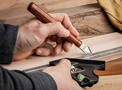Clarke Brothers Marking Knife and Real Leather sheath – Wood Marking Gauge – Premium Woodworking Tool with High Carbon Steel Blade – Quality with Sharp Blade – Beautiful Wooden Handle - Image 4