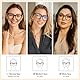 Madison Avenue Blaulichtfilter Brille Damen, Übergroße Computerbrillen zum Spielen, Metallscharnier Blaufilter Brille ohne Sehstärke (Schildkröte)