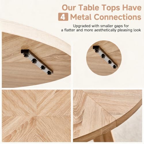 Image of Round Dining Table Set for 4, Kitchen Table and Chairs