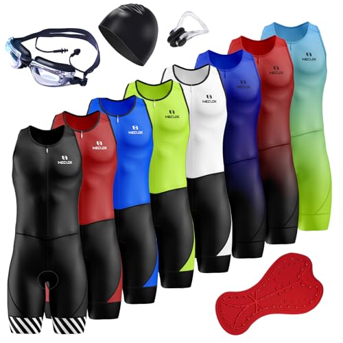 Ensemble jersey body triathlon homme vêtement sans manches et respirant avec rembourrage fessier