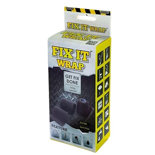 Fix It Wrap 2 INCH X 50 inch | Repair Wrap | Strong Fiber Weld Fix Reinforcement Repair -2 Pack