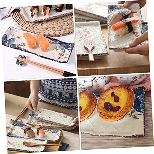 Plato japonés cerámico estilo sushi diseño elegante miniatura 6