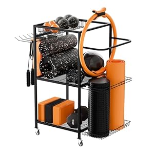 Home Gym Workout Equipment Storage system – Ideal for Exercise Equipment, Fitness Accessories, Yoga weights set, Sports Workout Equipment for Women, Men and Seniors – Perfect for home workouts