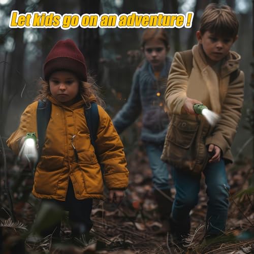 Image of Crocodile Kids Flashlight Rechargeable, LED Flashlight for Boys & Girls, Fun Lightweight Flashlights for School Kid for Camping & Outdoor Adventures, Birthday Gift,1 Pack-Crocodile