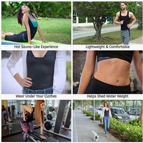 Image of Men's Sweat Shapewear Sliming Vest for Weight Loss, Exercises & Fitness Fat Burning Shaper Tummy tucker Shapewear Waist Body Slimming Shaper