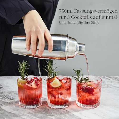 Set de cocktail en acier inoxydable idéal à offrir avec son kit barman - 6