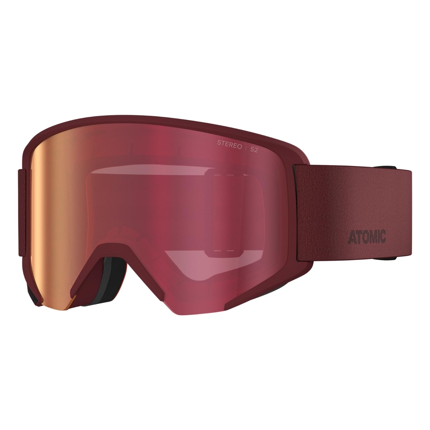 ATOMIC SAVOR STEREO Skibrille I Ski- & Snowboardbrille mit Stereo Scheibentechnologie für klare Sicht I Damen- & Herren-Ski-Brille mit Live Fit Rahmen für individuelle Passform