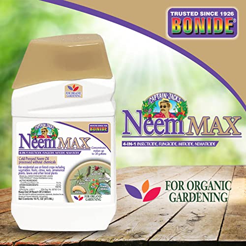 Bonide Captain Jack's Neem Max, 16 oz Concentrated Cold Pressed Neem Oil, Multi-Purpose Insecticide, Fungicide, Miticide, and Nematicide for Organic Gardening - image 7