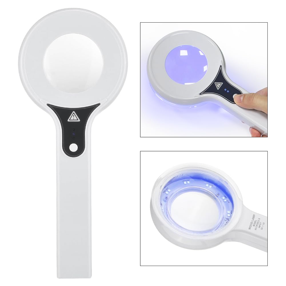Lámpara de Woods Analizador de Piel Lupa UV Belleza Pruebas Faciales Luz Análisis de la Piel Detección