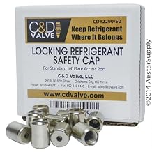 C&D Valve # CD2290-1/4" Locking Safety Cap, Pack of 50