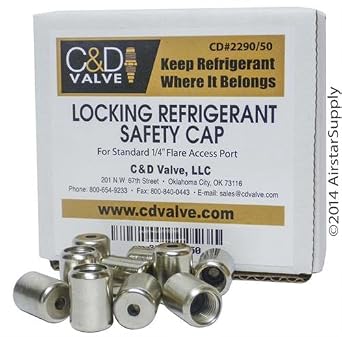 C&D Valve # CD2290-1/4 Locking Safety Cap, Pack of (50)