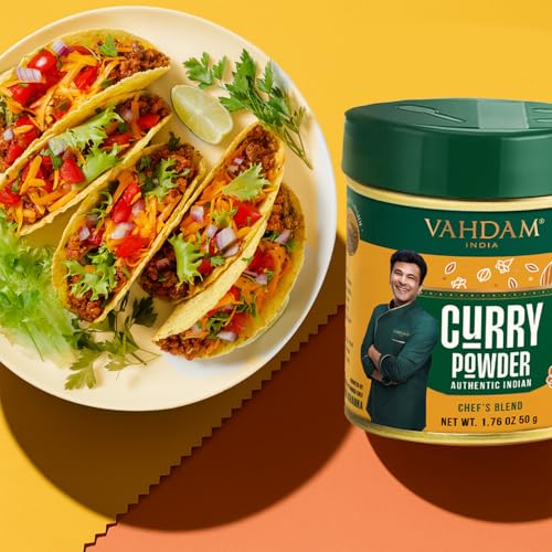 Image of VAHDAM Authentic Indian Curry Powder (50g, 1.76 Oz), Crafted by 8 times Michelin-starred chef Vikas Khanna | 11 Single Origin Spice blend | With Pure Spices and Himalayan Pink Salt
