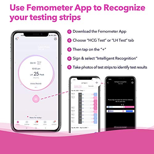 Femometer 40 ovulatietest + 10 zwangerschapstest 25 miu/ml optimale gevoeligheid (lh40&hcg10) - Image 6