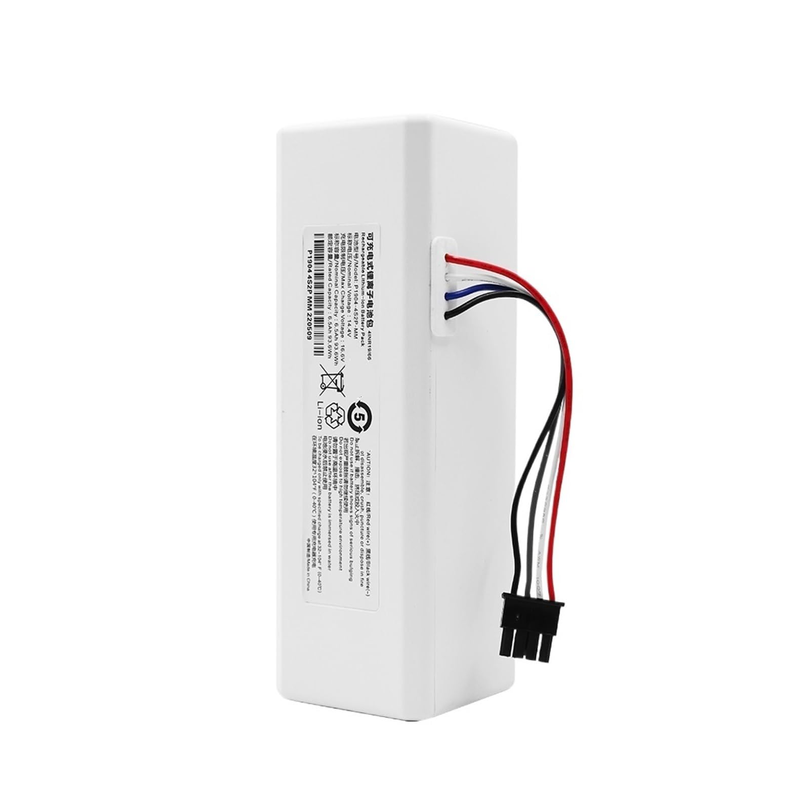 Robot Vacuum Battery. Compatible For Xiaomi Mijia 1C STYTJ01ZHM Robot Vacuum Mop Cleaner Accessories Parts, Battery For Sweeping Robot (Color : 6500mAh)