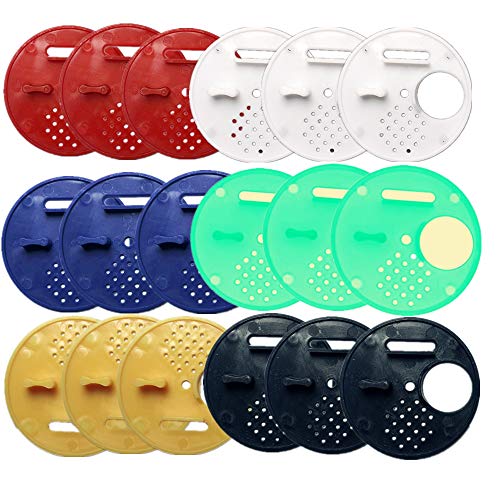 18 Pcs Bee Nest Door Beekeeping Tools 2.68'' Bee Round Beehives Vents Plastic Vents Bee Hive Box Entrance Gate Beekeeping Tool (Bee Nest Door)