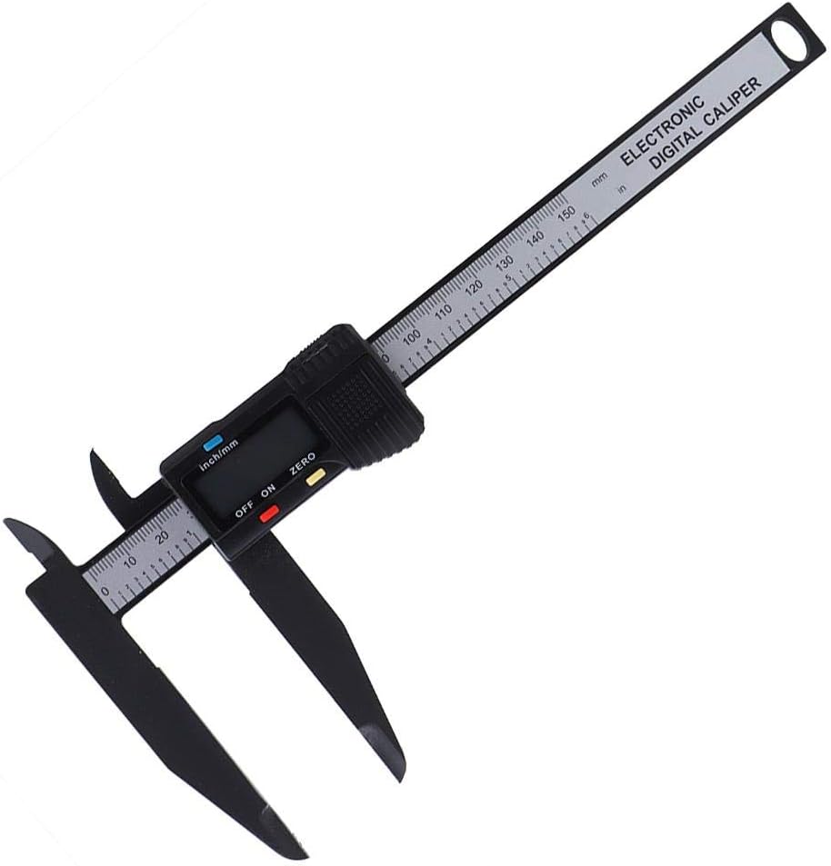 Digital Vernier Caliper, High Performance 150mm/300mm Carbon Fiber Practical Light Weight Measuring Tool, Electronic Ruler, Easy Operation Homes Farms 150MM Long-jaw Carbon Caliper