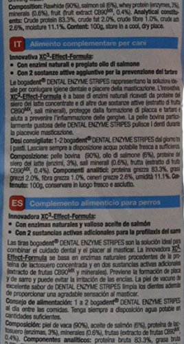bogar, Bogadent Dental Enzyme Stripes Medium, Zahnpflege für Hunde, Hundezubehör für mittelgroße Hunde, Prävention von Zahnstein, Dental Sticks Hund, Mit Fleisch, Früchten und Mineralien, 100 g
