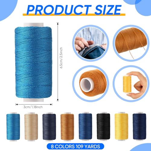 Hilo de coser denim colores surtidos 8 pzas 150 m miniatura 2