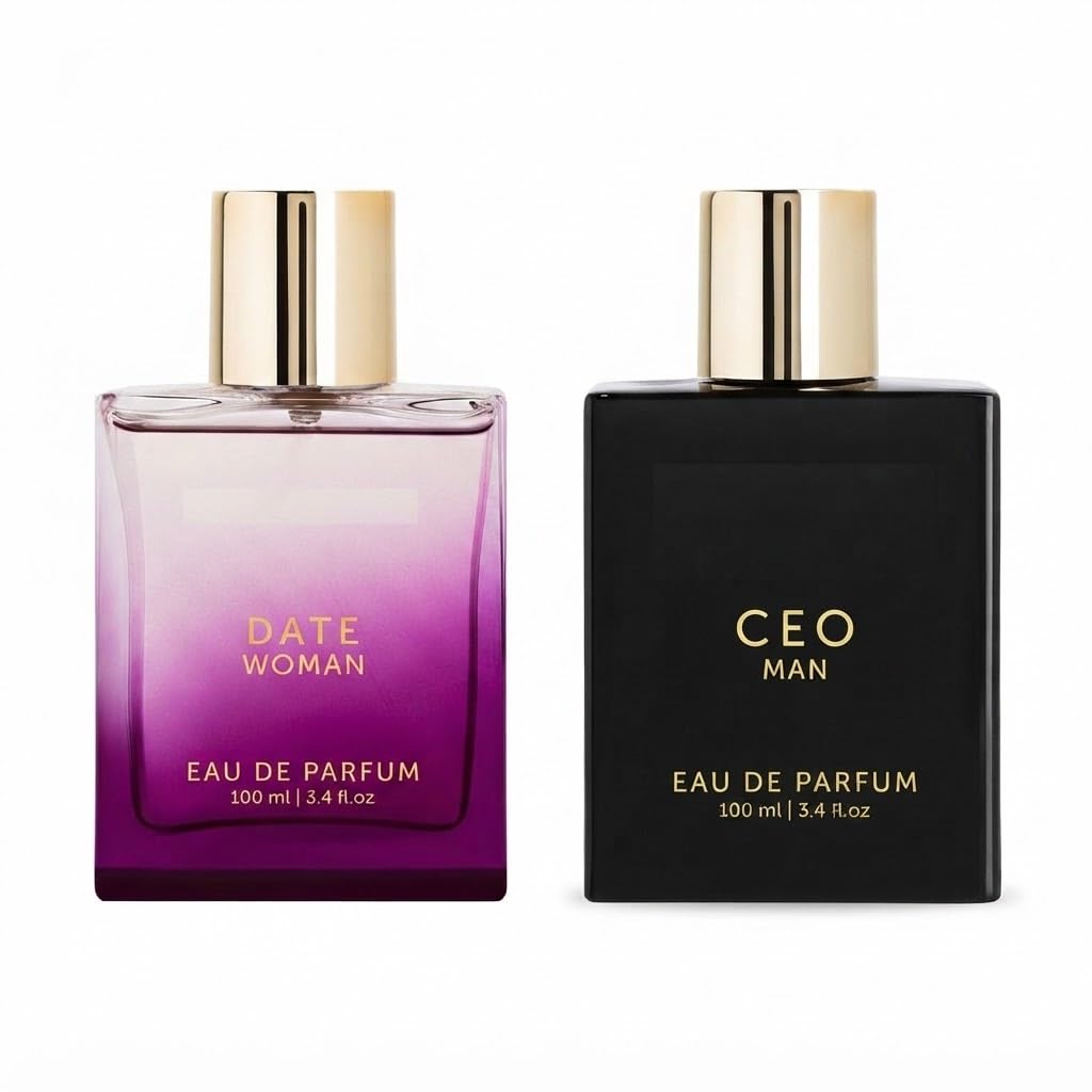 Luxury Date&CEO Perfume 100ml Each | Woda perfumowana Zapachowy Spray | Długotrwałe Premium Scent for Women & Men | Codzienne Noszenie | Elegancki Zestaw Prezentowy Perfumy | Opakowanie 2