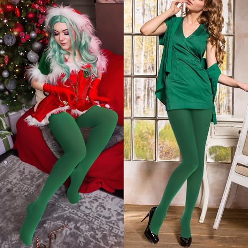 Image of MANZI Women's Solid Color Semi Opaque Footed Tights Soft Stretch Pantyhose