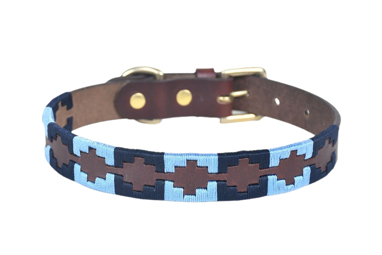 Collier pour chien en cuir robuste et large réglable de 35,5 à 48,6 cm