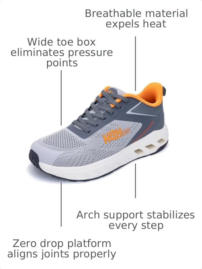 Image of Women's Wide Toe Box Walking Running Sneakers, Zero Drop Tennis Shoes with Arch Support?Wide Width Athletic Outdoor Shoes