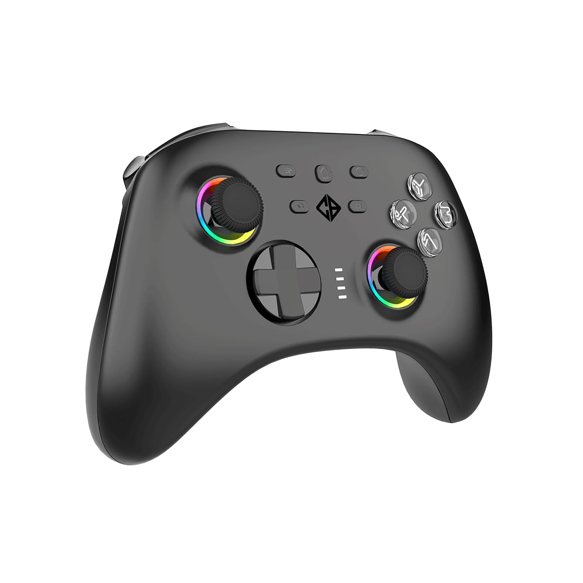Stellaris Controller, 3 Modes Wifi + Bluetooth + Wired for PC, iOS, Android, Hall Effect Magnetic Trigger and Joystick, Macros, 1000mAh Battery, RGB LED (Black)