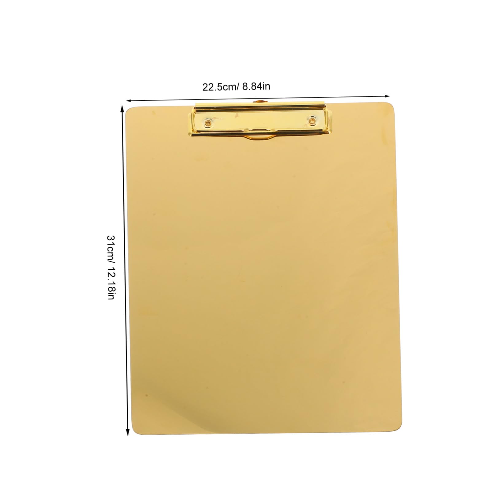 Porte-papiers à Pince en Acier Inoxydable Doré, Présent Rentrée
