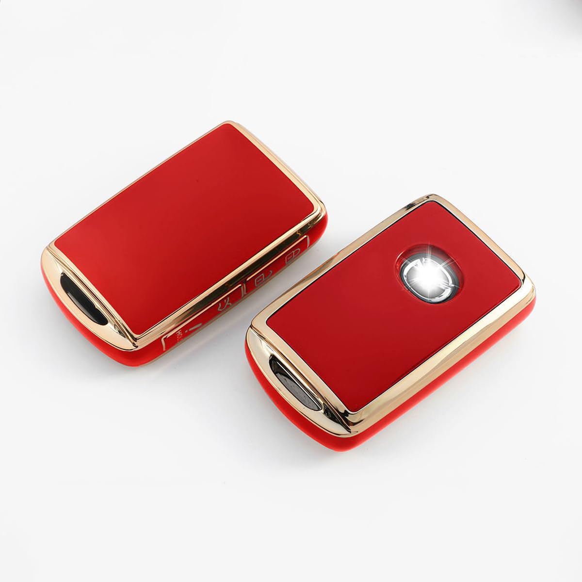 ontto TPU Car key case cover Fit For Mazda 3 Axela CX-3 CX-30 CX-50 CX-60 CX-90 MX5 CX-5 MX30 CX8 CX9 Remote Key Shell Holder bag keychain keyring Accessories Protective decoration 4 buttons Red