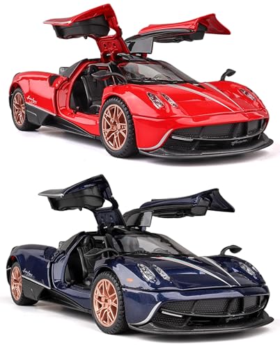 Image of Magicwand 1:32 Scale Die-Cast Pagaani Huayra Metal Car【Colors as Per Stock】【Pack of 1 Car】 with Openable Doors,Blinking Lights & Pull Back Action