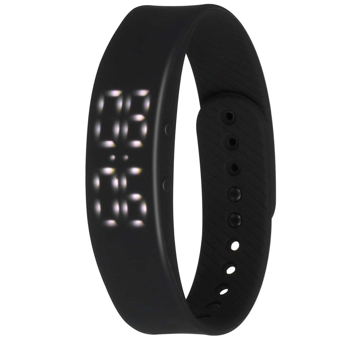 Intelligent LED Bracelet Adjustable Silicone Wristband for Sports Pedometer with Alarm Function Black-image-14