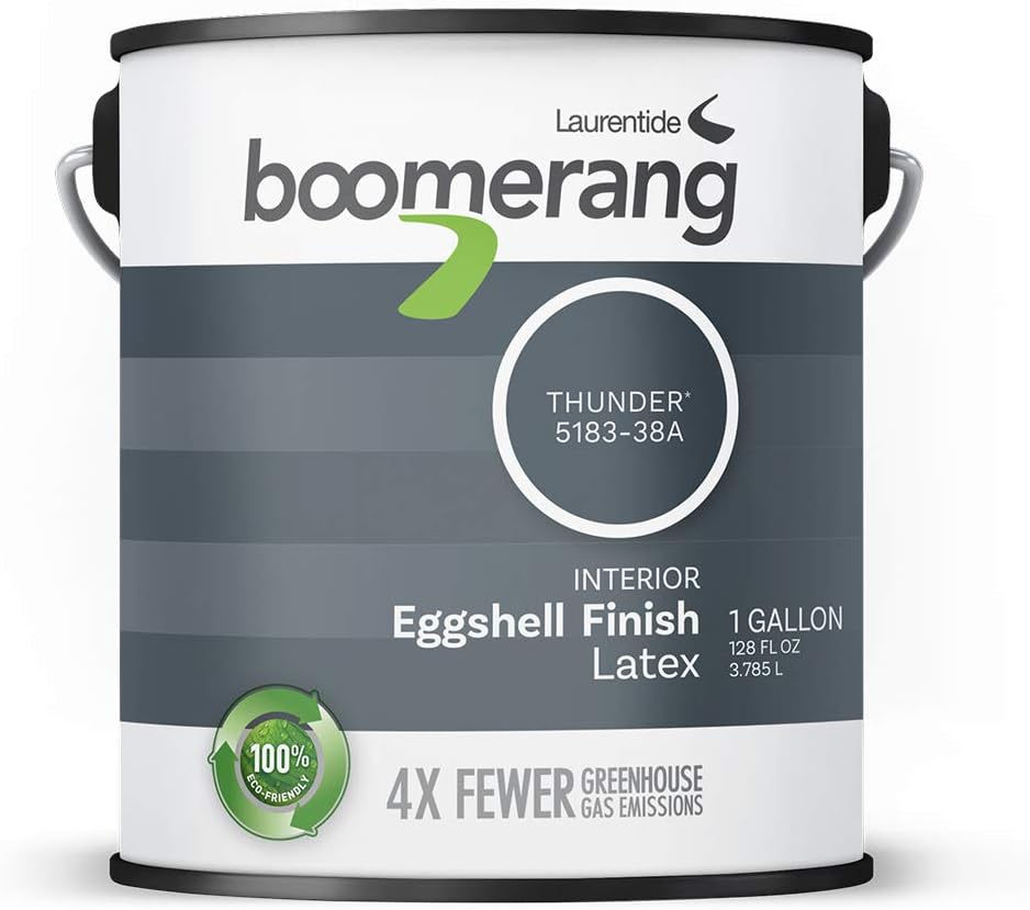 Boomerang Eco-Friendly Interior Paint, Eggshell Finish (Thunder)