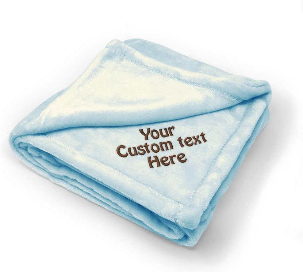 Nursery Bedding Baby Blankets for Boys & Girls Custom Personalized Text Name