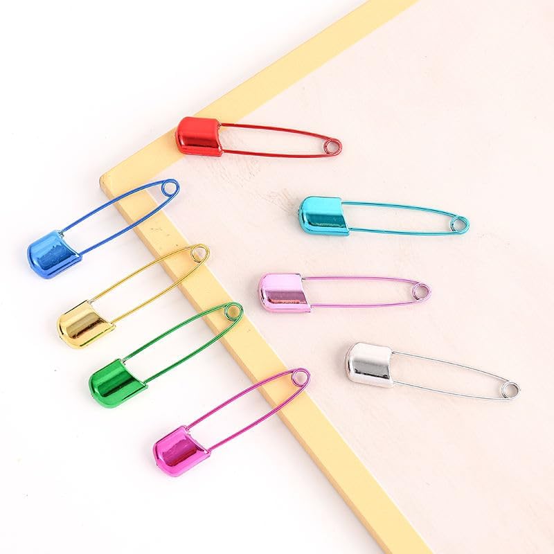 Image of MR. DIY Crafts Gold Safety Pins Set, Heavy Duty Metal Safety Pins for Sewing, Clothing Repair, Jewelry Making, DIY Crafts & Multipurpose Use (12, Lollipop Pins 5.3 x 1.3 cm)