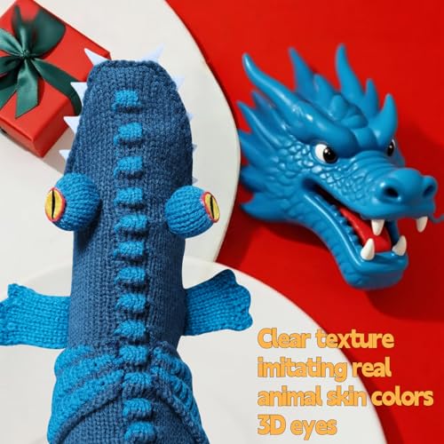 Image of LOLAT Novelty Animal Socks Knit Shark T-Rex Dinosaur Alligator Croc Sock for Christmas Gifts Creative Home Warm
