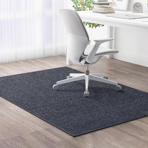 Aikenn シートクッションフロアマットマットマットマットゲームマット擦れ防止防音防擦マット長方形床保護吸音特大滑り止めマット異臭なし洗浄容易吸着diyカット防カビ耐騒音書斎リビングeスポーツルーム用130*160 cm (ダークグレー)