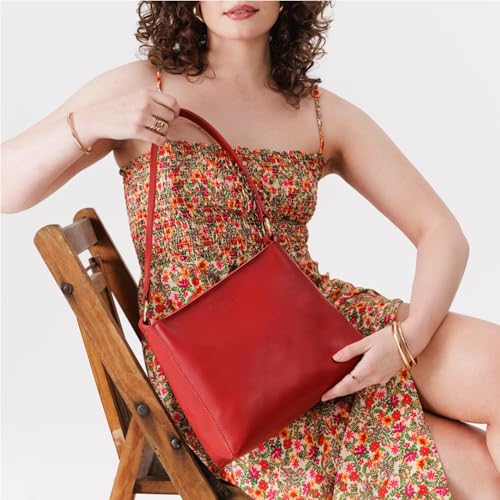 Image of Portland Leather Goods Triangle Shoulder Bag for Women - Handmade from the Finest Full-Grain Hides | Handmade