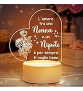 Buioata Regali Nonna Natale luce Notturna in acrilico, Regali di Compleanno per la Nonna, Regali ...