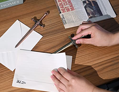 Hdmbigmi 2 Pieces Metal King's Guard Knight Sword Letter Opener (Mulicolor) #TOP6