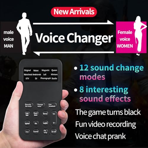 Changeur de voix portable avec 7 modulations et 8 effets sonores Jack 3.5mm - 2