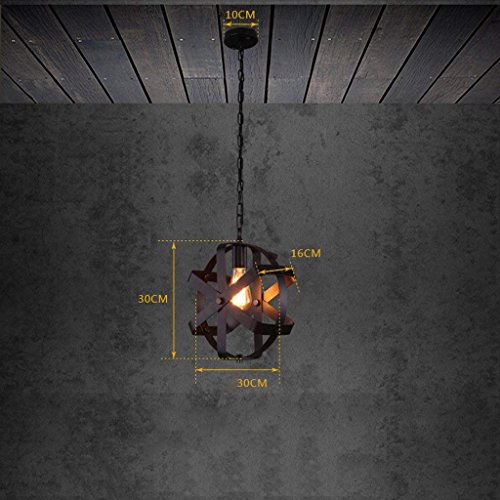 Lustre escalier fer suspendu style industriel nordique et rétro - 5