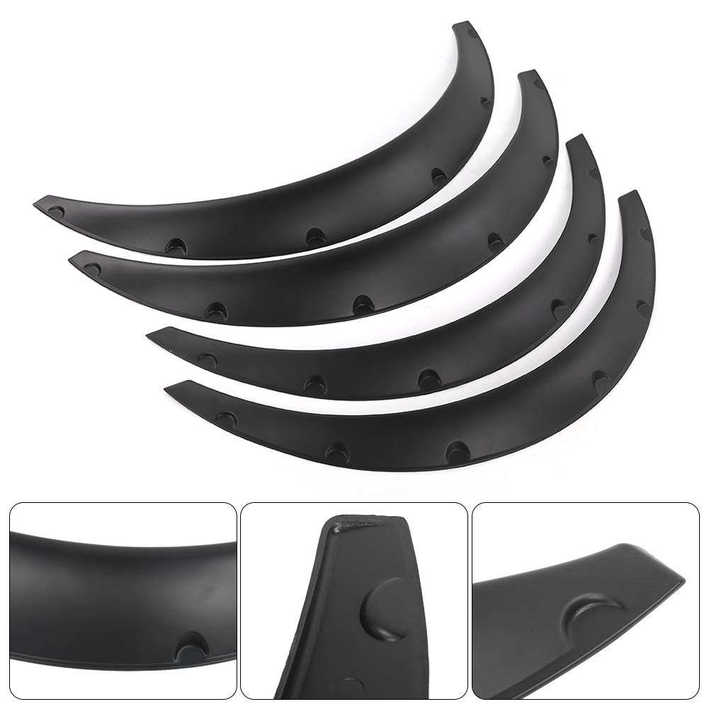 Greensen Guardabarros Universal para Coche, 4 Piezas, Extensión de Ancho a Rayas, para SUV y Todoterreno