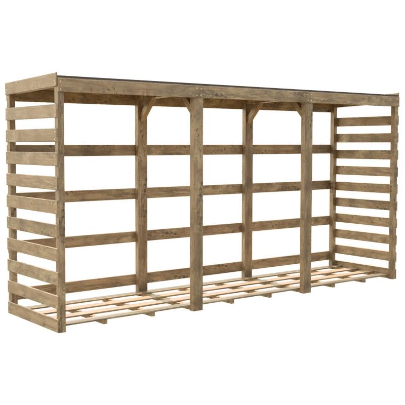 CERLAND ABRI BUCHES Bois XXL 356X82X174CM - 173,8 x 356,4 x 82,1 cm -