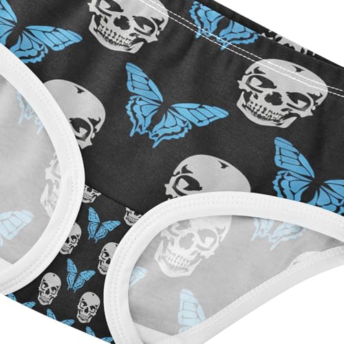 Blue Butterfly Skulls Toddler Girls's Underwear 2T 202c11564