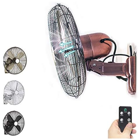 XYNH Wand-ventilators Mit Fernbedienung | Ventilatoren Mit 3 Geschwindigkeitsstufen | Ultra-Leise | Oszillation | 60W Aeg Wind Ventilator Fan Cover