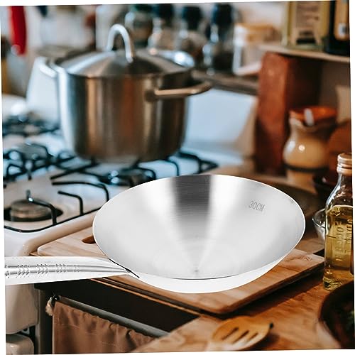 Wok de acero inoxidable con mango ergonómico miniatura 6