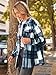 AUTOMET Womens Flannel Shackets Plaid Button Down Shirts Fall Winter Jackets Cute Tops Trendy Cowgirl Outfits Teen Sweaters Blue XL