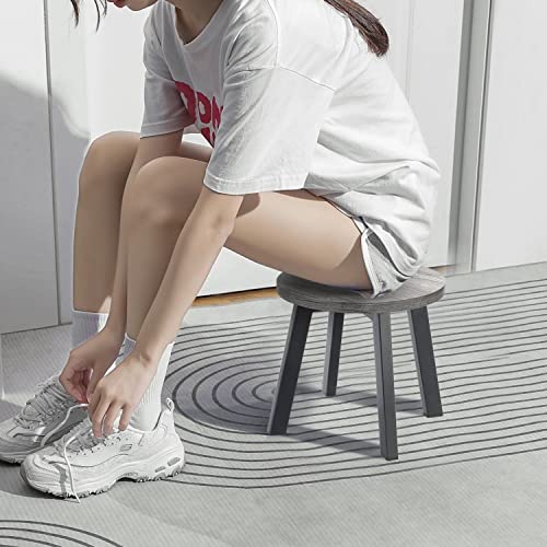 Yinmit Small Step Stool For Adults And Kids, Round Toddler Step Stool For High Bed, Step Stool Kitchen Helper With Non-Slip Feet For Bedroom, Living Room And Kitchen, Hold Up To 450 Lbs (Gray) #TOP5