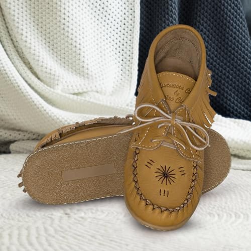Image of Laurentian Chief Moccasins Women Ankle Boot - Stylish Ankle Boots with Inca Embroidery, Comfortable Insole, Durable Rubber Sole, Made in Canada