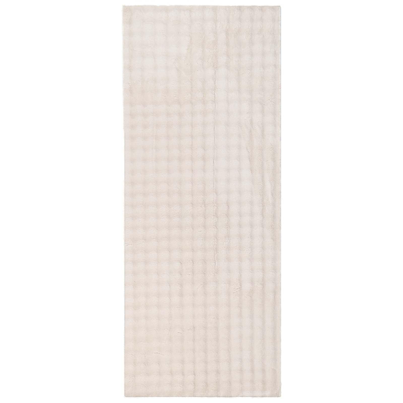 Tapis lavable en machine beige 200x80 cm résistant pour entrée et couloir